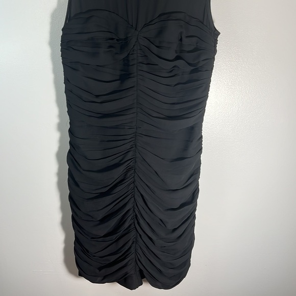 Black Ruched Bodycon Dress; H&M Size 6 - Picture 3 of 9